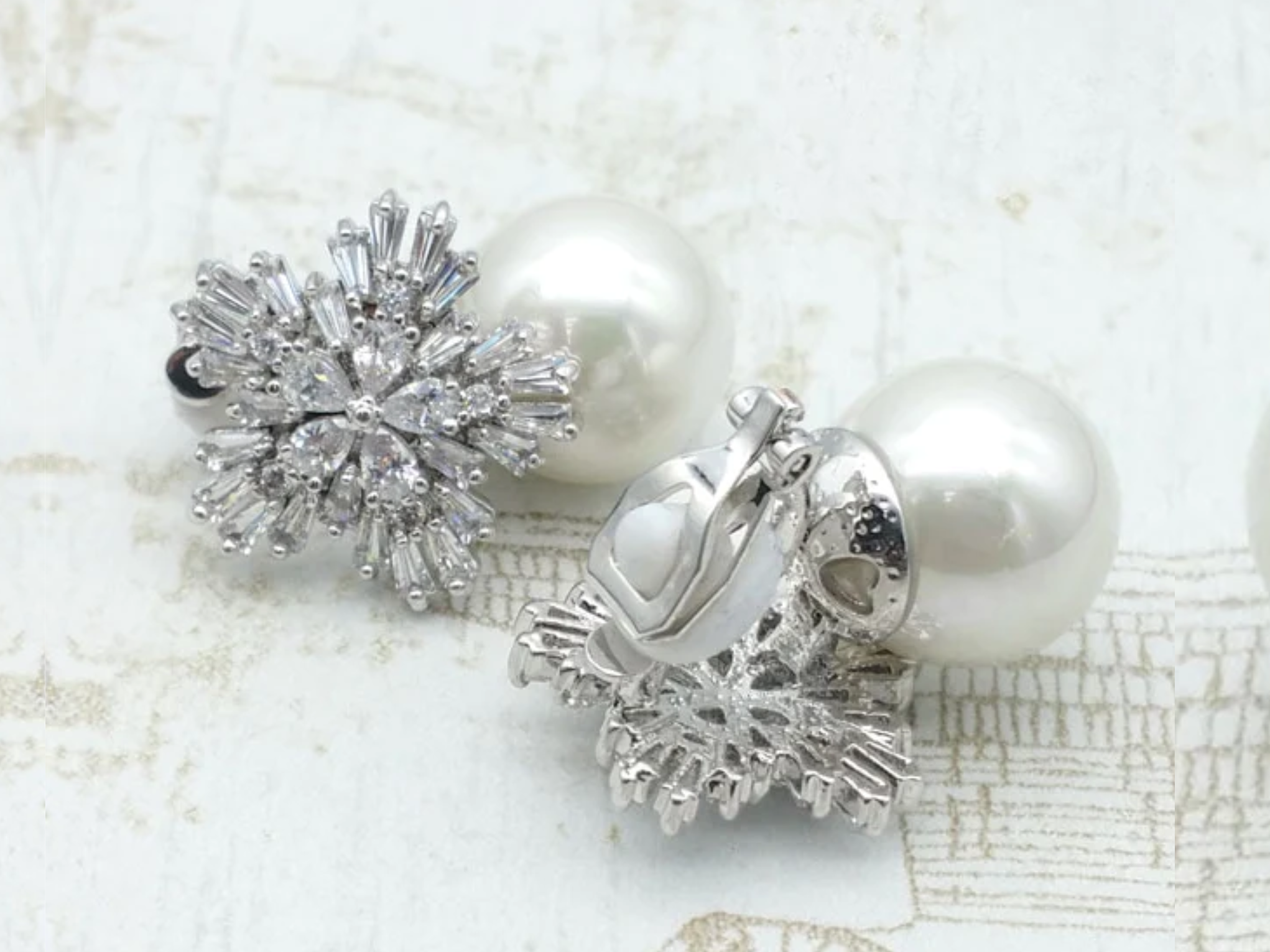 Vintage Signed DeMario Faux Pearls & Crystal Drop Earrings – Connie  DeNave's Jeweldiva